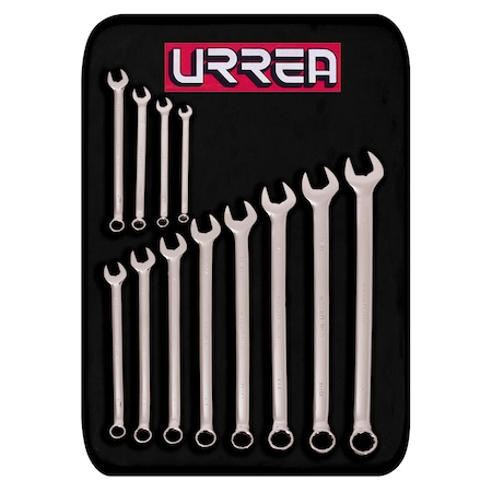 URREA Metric Long Pattern Combination Wrench Set (12-Piece) 1200AML